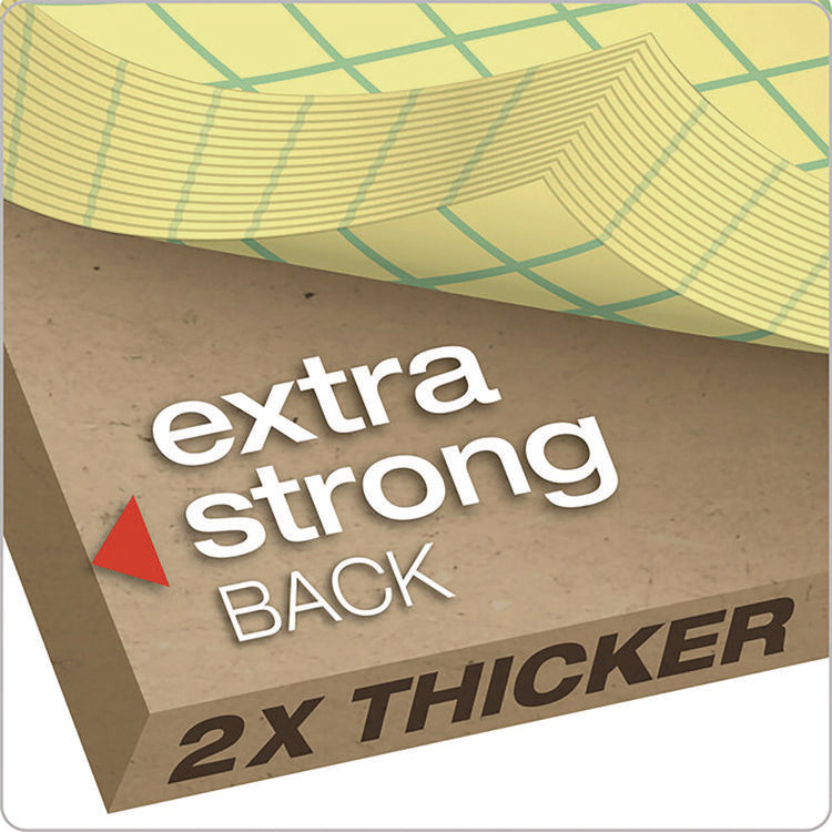 Gold Fibre Canary Quadrille Pads, Stapled With Perforated Sheets, Quadrille Rule (4 Sq/in), 50 Canary 8.5 X 11.75 Sheets