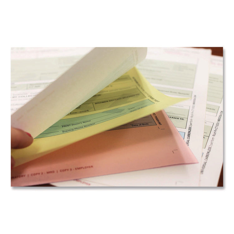 Fast Pack Carbonless 3-Part Paper, 8.5 X 11, White/canary/pink, 500 Sheets/ream, 5 Reams/carton