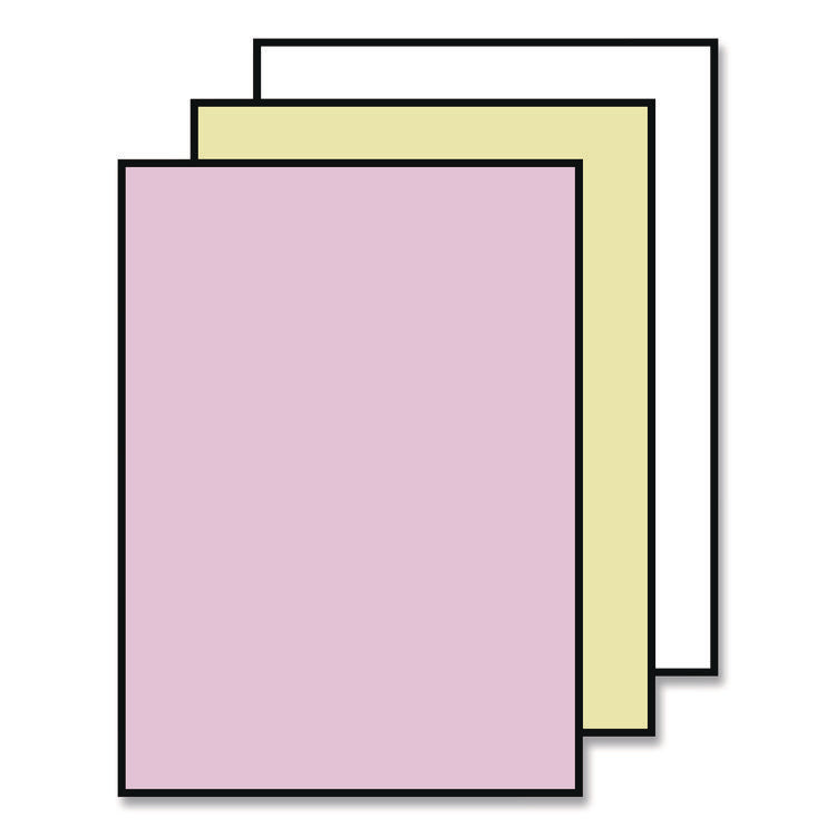 Fast Pack Carbonless 3-Part Paper, 8.5 X 11, Pink/canary/white, 500 Sheets/ream, 5 Reams/carton