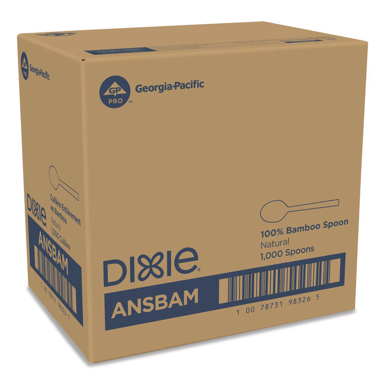 Bamboo Cutlery, Mediumweight Spoon, Paper, Light Golden, 100/Pack, 10 Packs/Carton