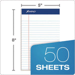 Perforated Writing Pads, Narrow Rule, 50 White 5 X 8 Sheets, Dozen