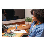 4-Color Multi-Color Ballpoint Pen, Retractable, Medium 1mm, Black/Blue/Green/Red Ink, Blue/White Barrel