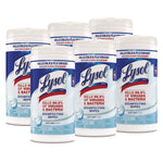 Disinfecting Wipes, 1-Ply, 7 x 7.25, Crisp Linen, White, 80 Wipes/Canister, 6 Canisters/Carton