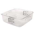 SpaceSaver Square Containers, 2 qt, 8.8 x 8.75 x 2.7, Clear, Plastic