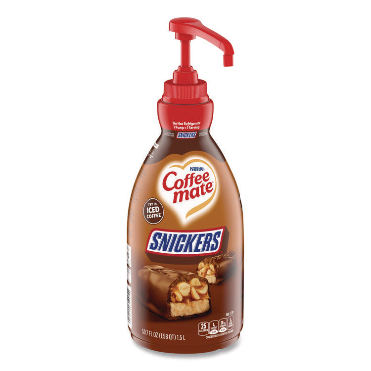 Liquid Coffee Creamer, Snickers, 1.5 L Pump Bottle