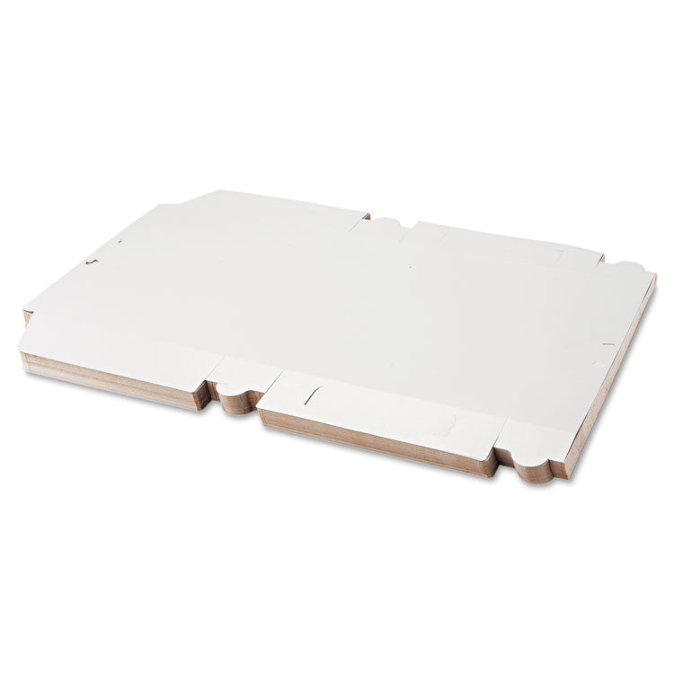White One-Piece Non-Window Bakery Boxes, 1/2-Sheet Cake Box, 19 x 14 x 4, White, Paper, 50/Carton