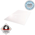 Cleartex Advantagemat Phthalate Free PVC Chair Mat for Hard Floors, 53" w x 45" l, Clear