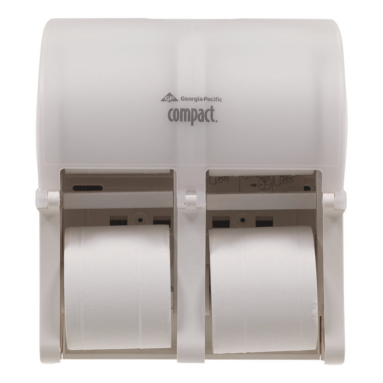 Compact Quad Vertical 4-Roll Coreless Tissue Dispenser, 12.06 X 8 X 14.44, White