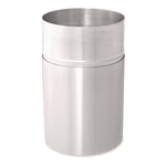 Atrium Aluminum Container with Liner, 35 gal, Aluminum, Satin Aluminum