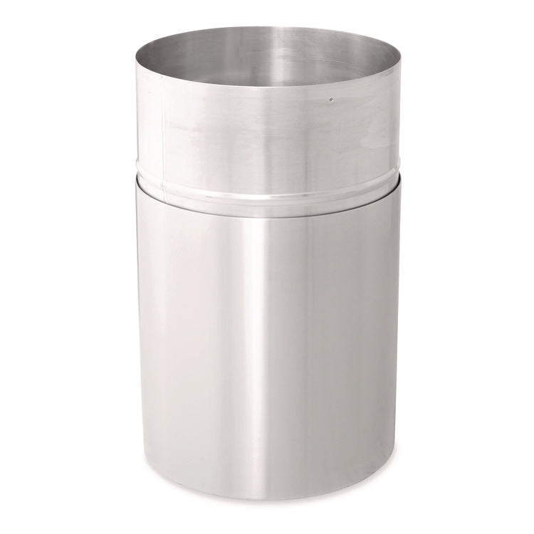 Atrium Aluminum Container with Liner, 35 gal, Aluminum, Satin Aluminum
