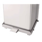 Defenders Heavy-Duty Steel Step Can, 6.5 gal, Stainless Steel