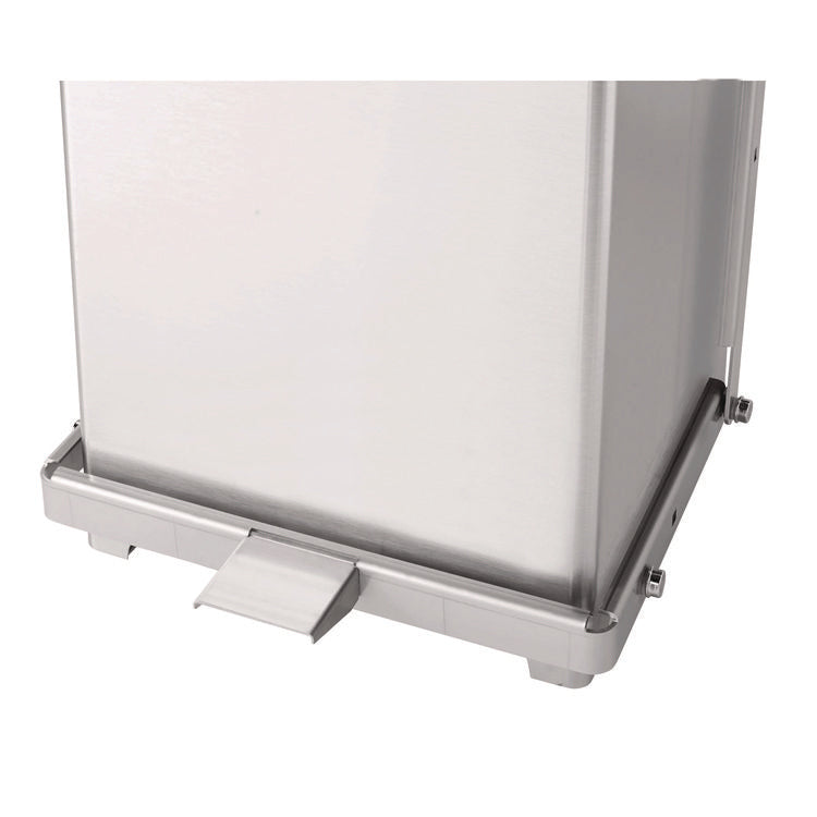 Defenders Heavy-Duty Steel Step Can, 6.5 gal, Stainless Steel