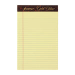 Gold Fibre Quality Writing Pads, Medium/college Rule, 50 Canary-Yellow 5 X 8 Sheets, Dozen