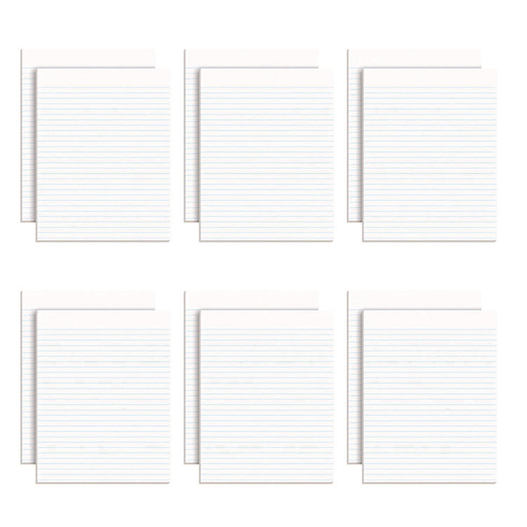 Glue Top Pads, Wide/legal Rule, 50 White 8.5 X 11 Sheets, Dozen