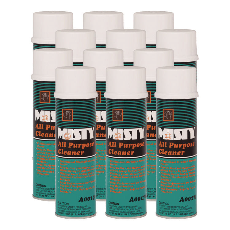 All-Purpose Cleaner, Mint Scent, 19 Oz Aerosol Spray, 12/carton