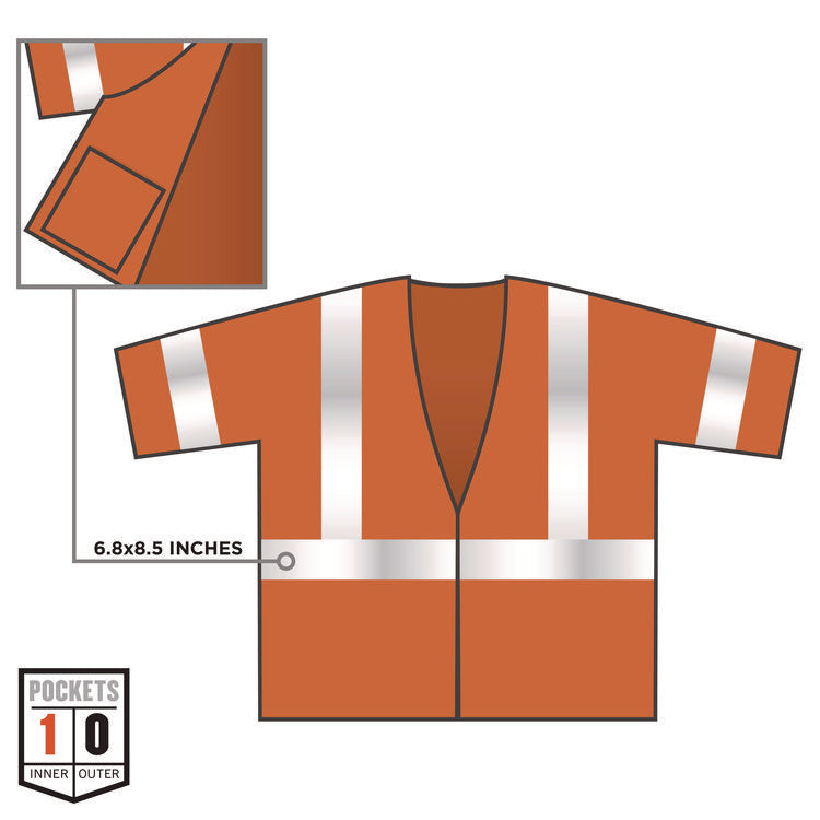 GloWear 8310HL Type R Class 3 Economy Mesh Vest, Large to X-Large, Orange