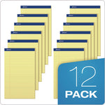 Perforated Writing Pads, Wide/legal Rule, 50 Canary-Yellow 8.5 X 14 Sheets, Dozen
