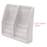 Multi-Tiered Desktop/Wall-Mount Literature Holders, 20.25w x 5d x 19.88h, Gray