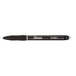 S-GEL HIGH-PERFORMANCE GEL PEN, RETRACTABLE, MEDIUM 0.7 MM, BLACK INK, BLACK BARREL, 36/PACK