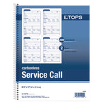 Service Call Book, Two-Part Carbonless, 5.5 x 3.88, 4 Forms/Sheet, 200 Forms Total