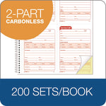 Service Call Book, Two-Part Carbonless, 5.5 x 3.88, 4 Forms/Sheet, 200 Forms Total
