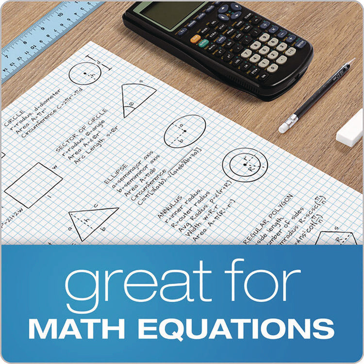 Quadrille Pads, Quadrille Rule (4 sq/in), 50 White (Standard 15 lb Bond) 11 x 17 Sheets