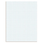 Quadrille Pads, Quadrille Rule (4 sq/in), 50 White (Heavyweight 20 lb Bond) 8.5 x 11 Sheets