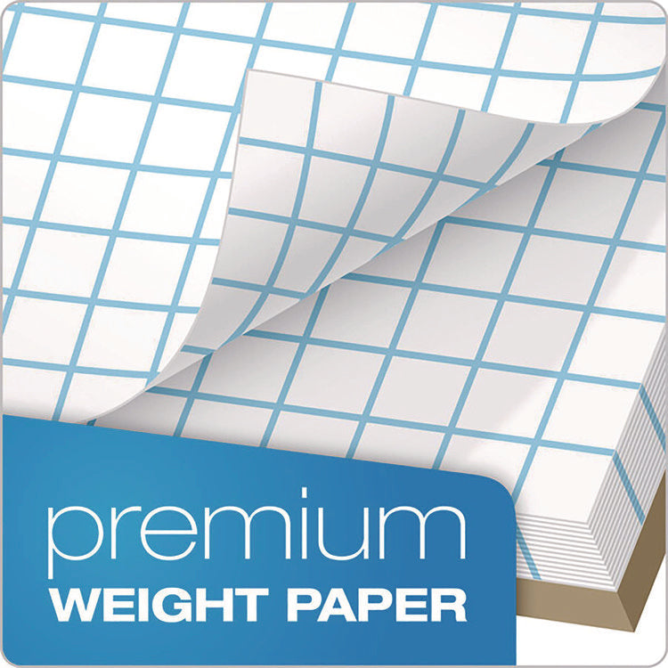 Quadrille Pads, Quadrille Rule (4 sq/in), 50 White (Heavyweight 20 lb Bond) 8.5 x 11 Sheets