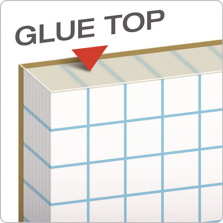 Quadrille Pads, Quadrille Rule (4 sq/in), 50 White (Heavyweight 20 lb Bond) 8.5 x 11 Sheets