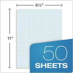Quadrille Pads, Quadrille Rule (8 sq/in), 50 White (Heavyweight 20 lb Bond) 8.5 x 11 Sheets