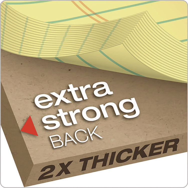 Double Docket Ruled Pads With Extra Sturdy Back, Medium/college Rule, 100 Canary-Yellow 8.5 X 11.75 Sheets
