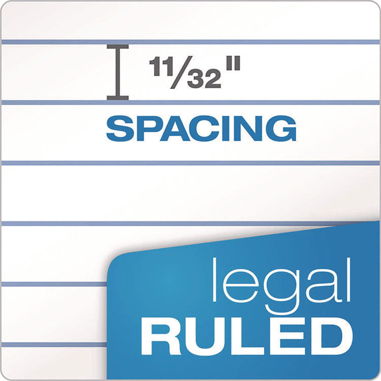 Double Docket Ruled Pads With Extra Sturdy Back, Wide/legal Rule, 100 White 8.5 X 11.75 Sheets