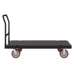 Resin Platform Truck, 1,600 lb Capacity, 30.25 x 64.5 x 41, Black