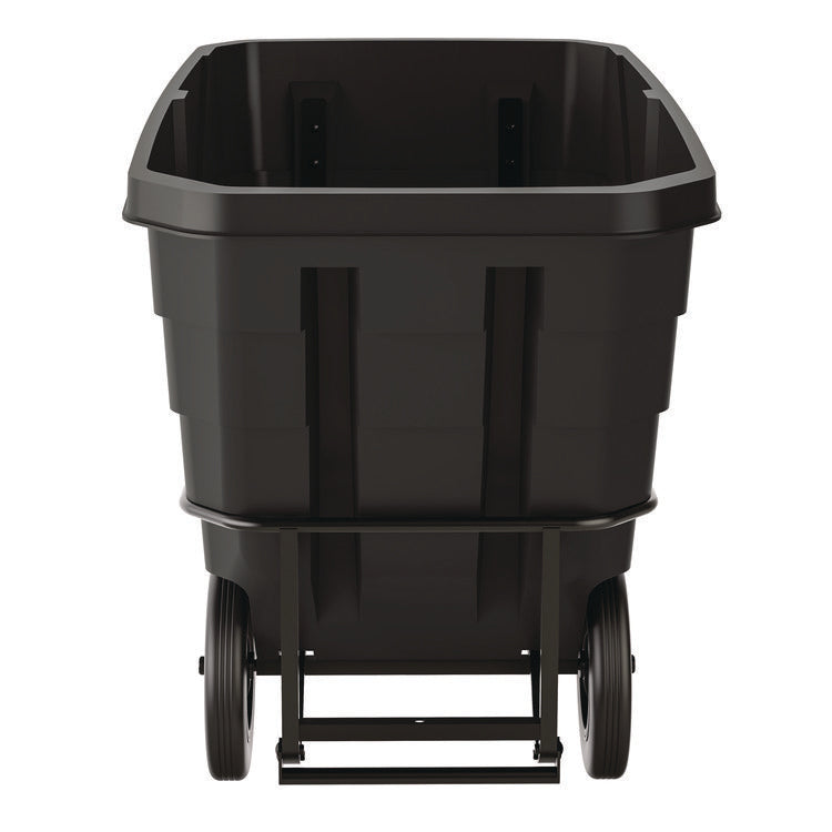 1 cu yd Heavy Duty Tilt Truck, Forkliftable Frame, 2,200 lb Capacity, Black/Red