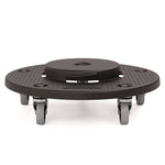 Utility Trash Can Dolly, 350 lb Capacity, 20.75" x 6.5", Black, 2/Pack