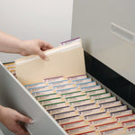 Reinforced Tab Manila File Folders, 1/3-Cut Tabs: Assorted, Letter Size, 0.75" Expansion, 11-pt Manila, 100/Box