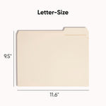 Manila File Folders, 1/3-Cut Tabs: Assorted, Letter Size, 0.75" Expansion, Manila, 100/Box