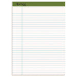 Earthwise By Ampad Recycled Writing Pad, Wide/legal Rule, Politex Green Headband, 50 White 8.5 X 11.75 Sheets, Dozen