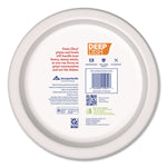 Deep Dish Paper Plate, 9.56" dia, Blue/Yellow, 18/Pack