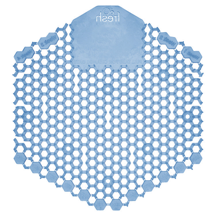 Wave 3d Urinal Deodorizer Screen, Cotton Blossom Scent, Blue, 10/box