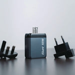 65 W 3-Port GaN Wall Charger, Black/Gray