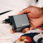 140 W 4-Port GaN Wall Charger, Black/Gray