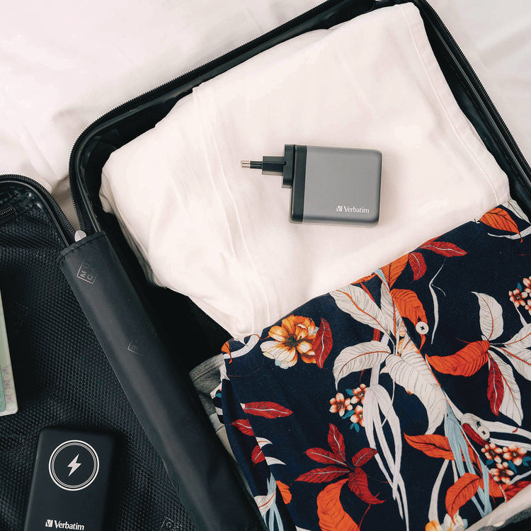 140 W 4-Port GaN Wall Charger, Black/Gray