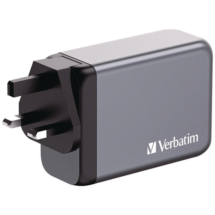 240 W 4-Port GaN Wall Charger, Black/Gray