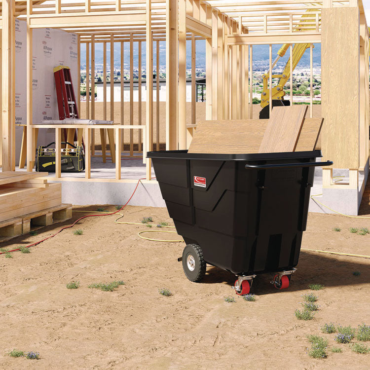 0.5 cu yd Light Duty Tilt Truck, 850 lb Capacity, Black