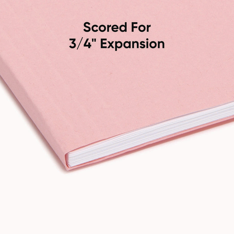 Colored Hanging File Folders with 1/5 Cut Tabs, Letter Size, 1/5-Cut Tabs, Pink, 25/Box