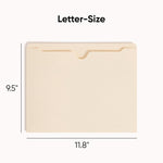 Manila File Jackets, 2-Ply Straight Tab, Letter Size, Manila, 100/box