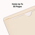 Manila File Jackets, 2-Ply Straight Tab, Letter Size, Manila, 100/box