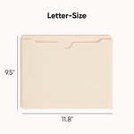 Manila File Jackets, 2-Ply Straight Tab, Letter Size, Manila, 50/box