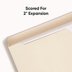 Manila File Jackets, 2-Ply Straight Tab, Legal Size, Manila, 50/box